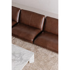 Zeppelin Leather Corner Chair Toasted Hickory - 1630Living