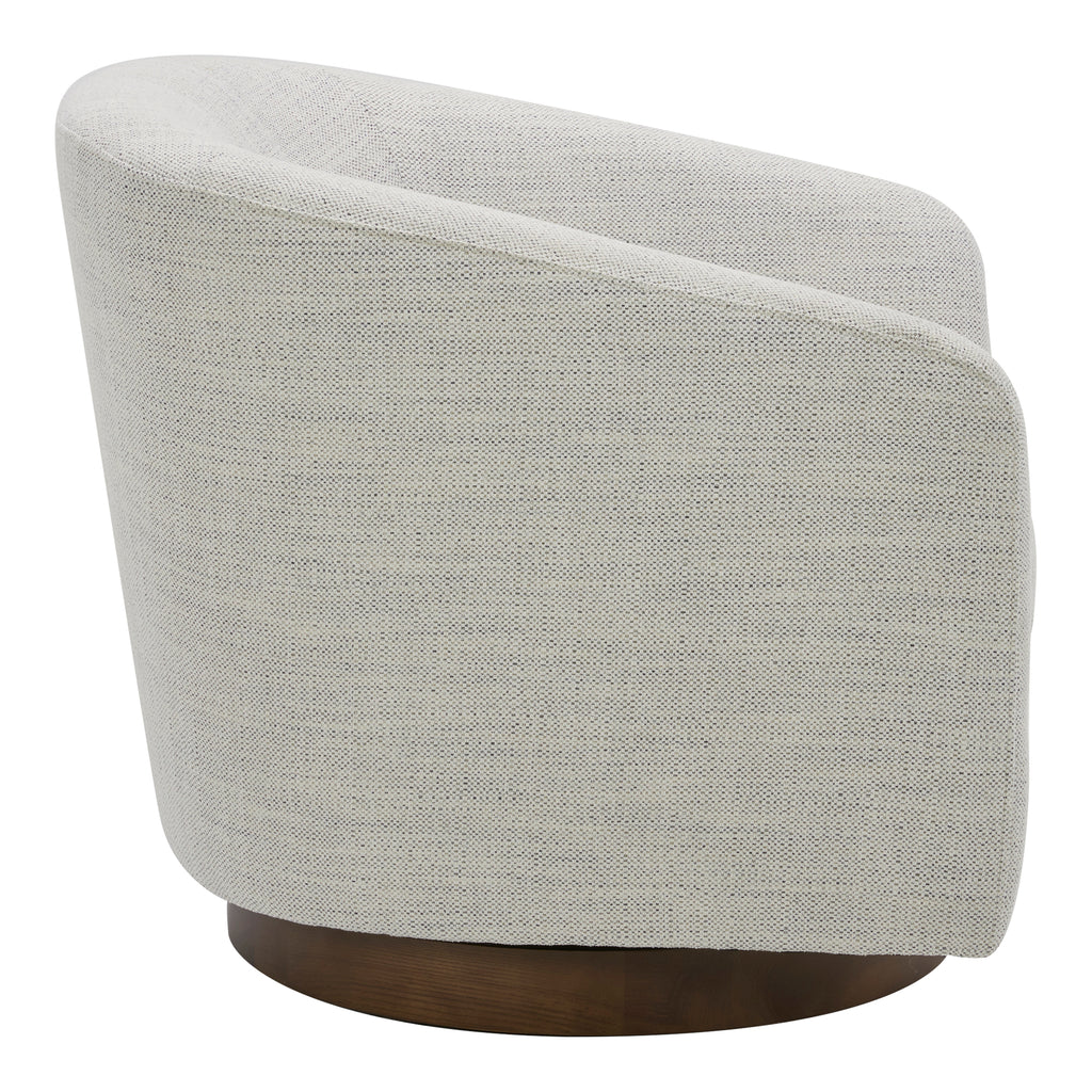 Oscy Swivel Chair Splashed White - 1630Living