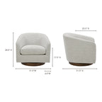 Oscy Swivel Chair Splashed White - 1630Living