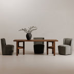 Cormac Rolling Dining Chair Slate Green - 1630Living