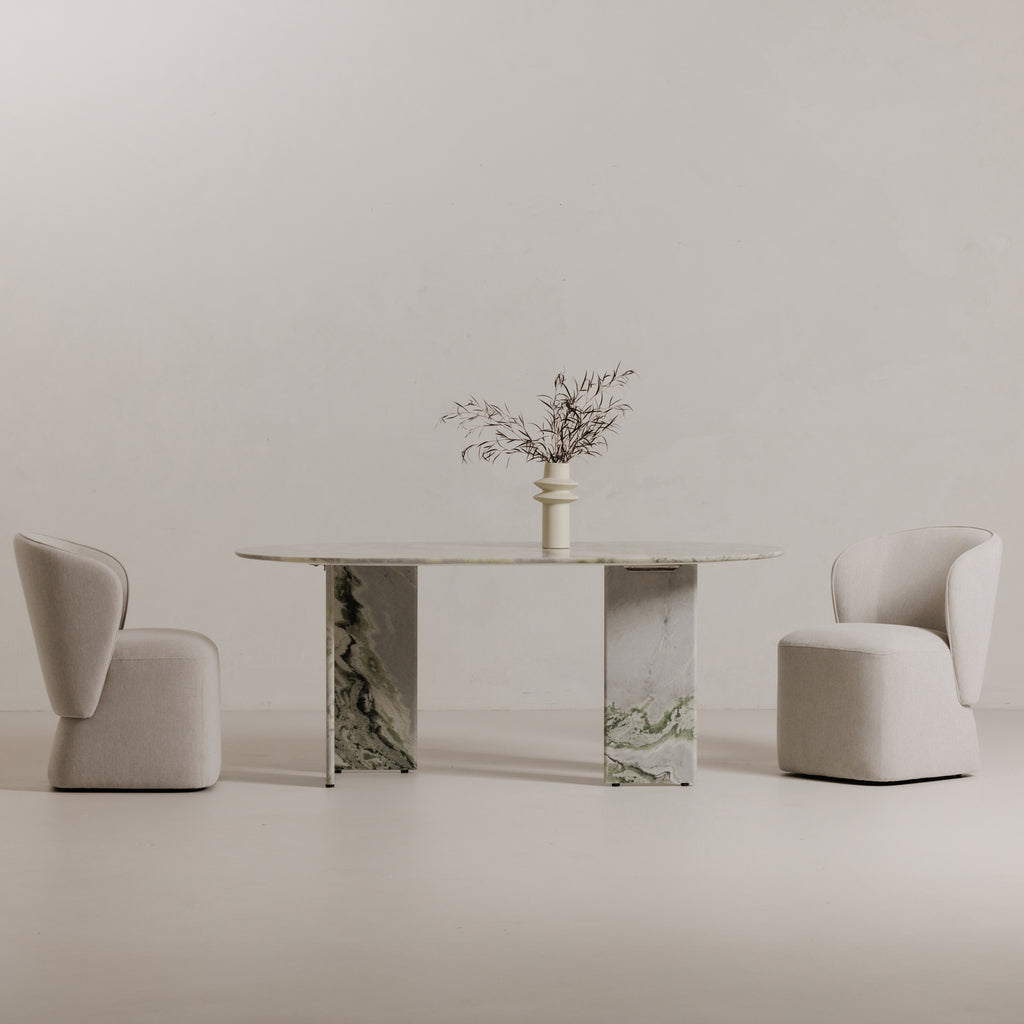 Larson Rolling Dining Chair Heather Grey - 1630Living