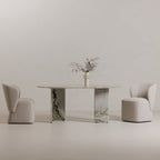 Larson Rolling Dining Chair Heather Grey - 1630Living