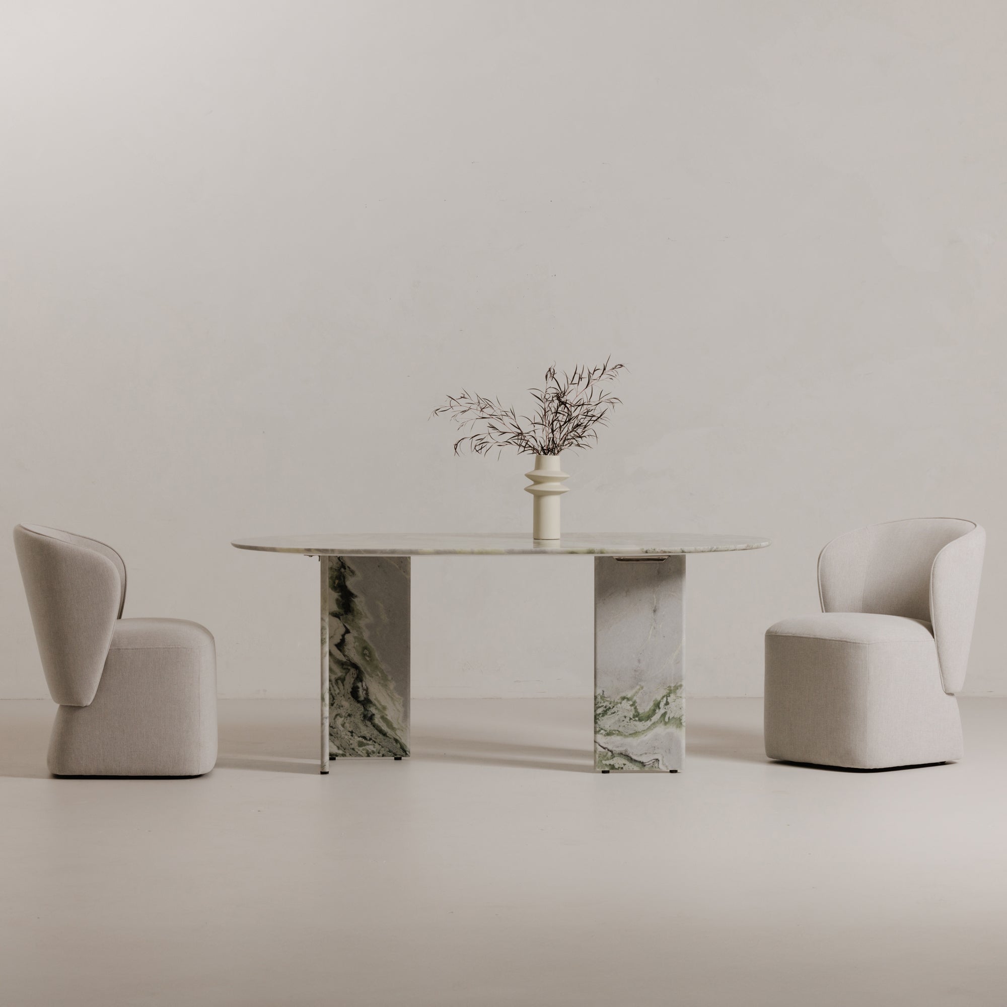 Larson Rolling Dining Chair Heather Grey - 1630Living