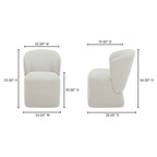 Larson Rolling Dining Chair Heather Grey - 1630Living