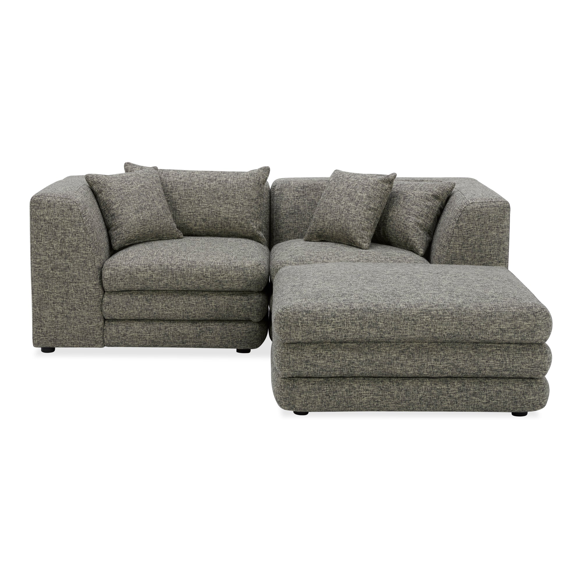 Lowtide Nook Modular Sectional Stone Tweed - 1630Living