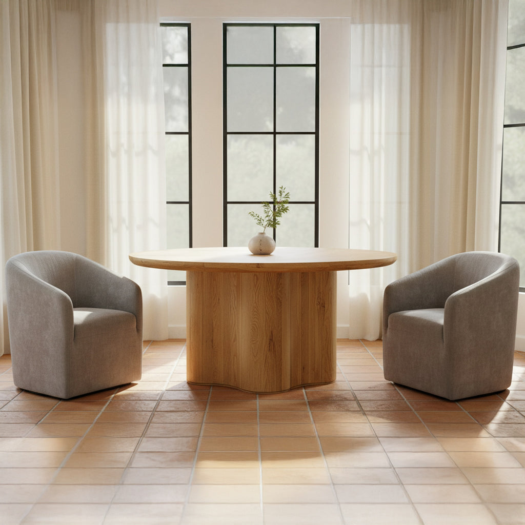 Sandy Rolling Dining Chair Taupe - 1630Living