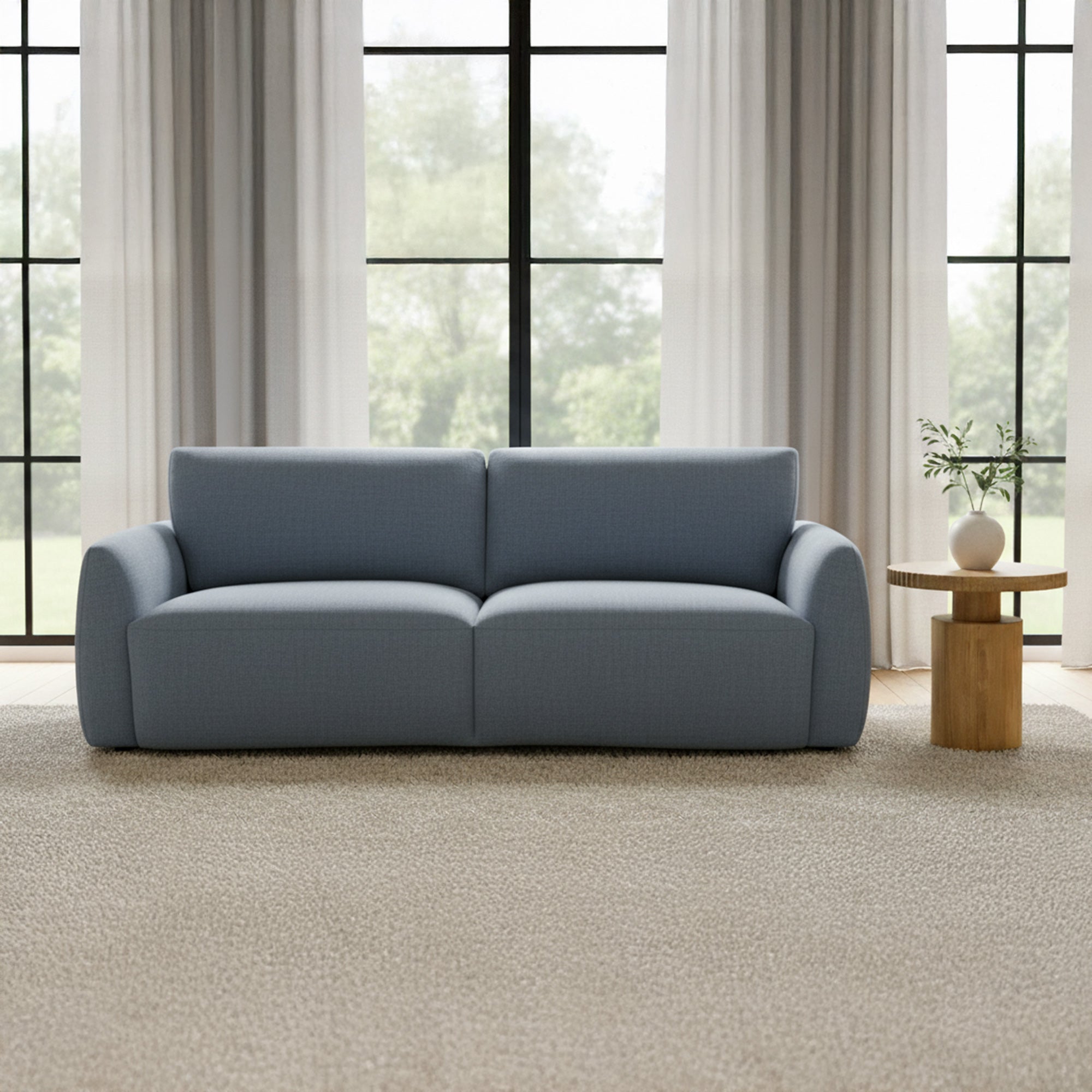 Callie Sofa 91 in. Slate Blue - 1630Living