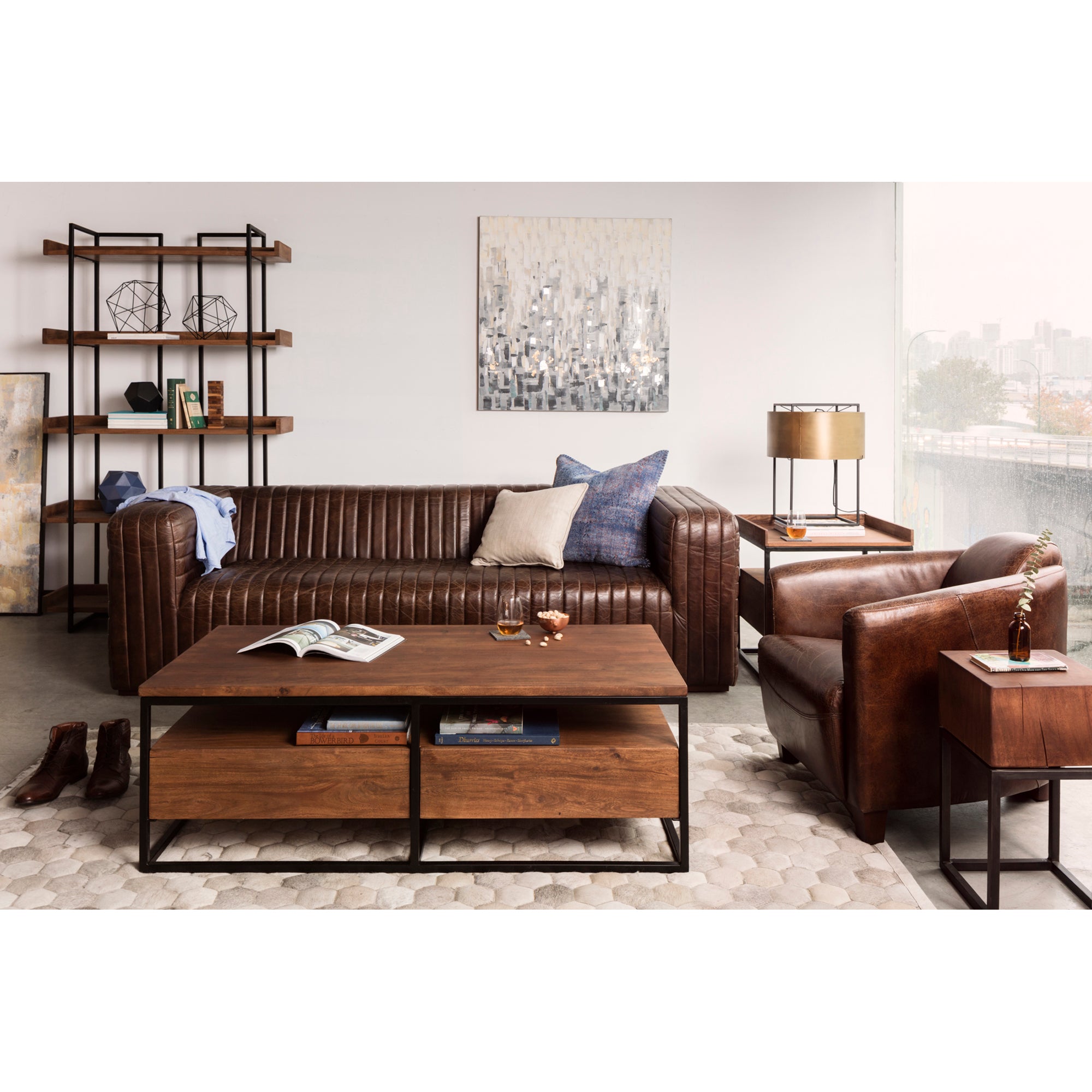 Vancouver Bookshelf Small Light Brown - 1630Living