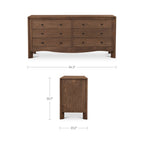 Mabel 6 Drawer Dresser Dark Brown - 1630Living