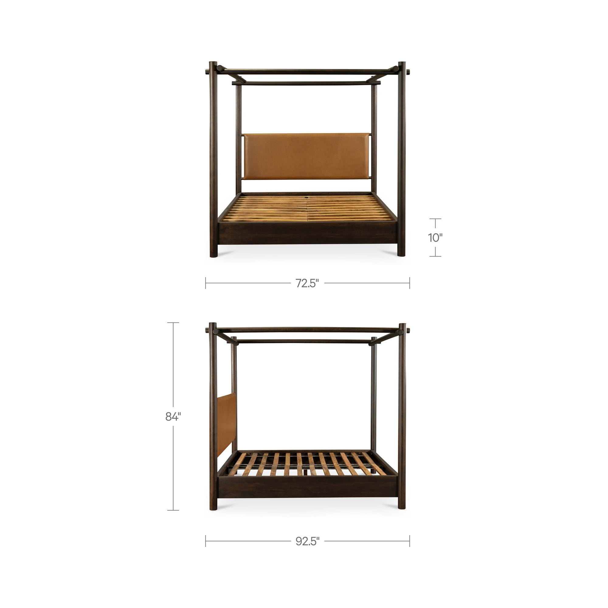 Devin Bed Queen Brown - 1630Living