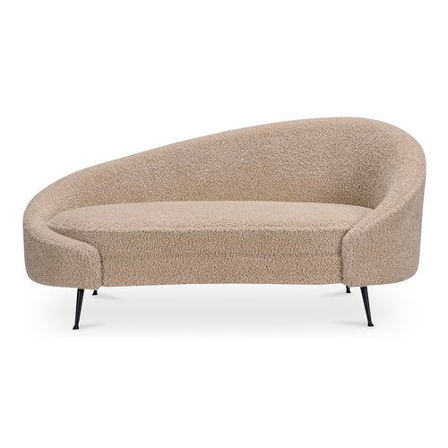 Abigail Chaise Light Brown Faux Shearling - 1630Living