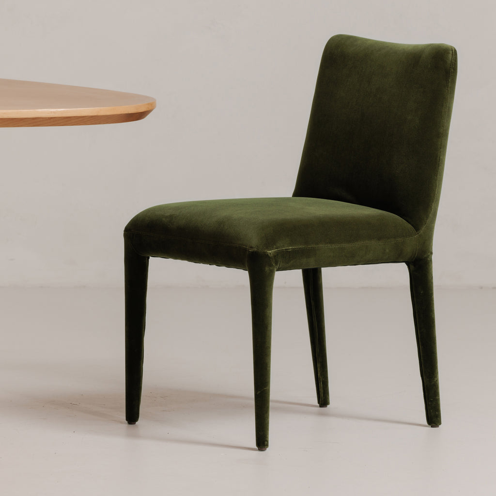 Calla Dining Chair Green Velvet - Set Of Two - 1630Living