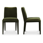 Calla Dining Chair Green Velvet - Set Of Two - 1630Living
