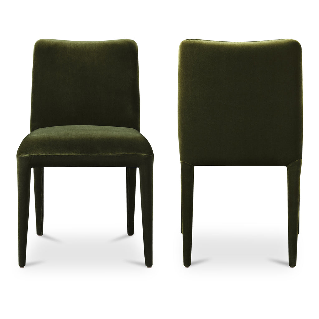 Calla Dining Chair Green Velvet - Set Of Two - 1630Living