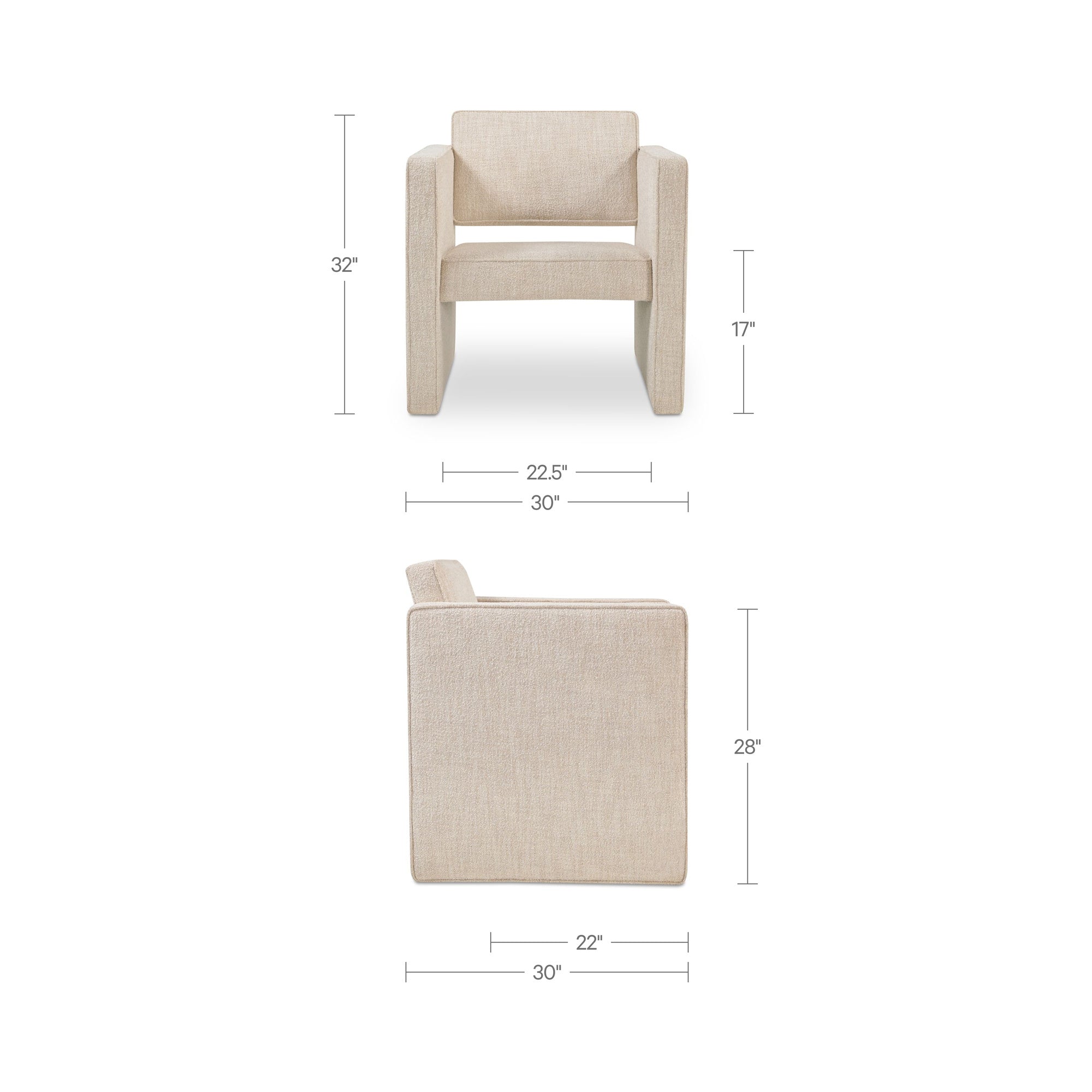 Harris Accent Chair Oat - 1630Living