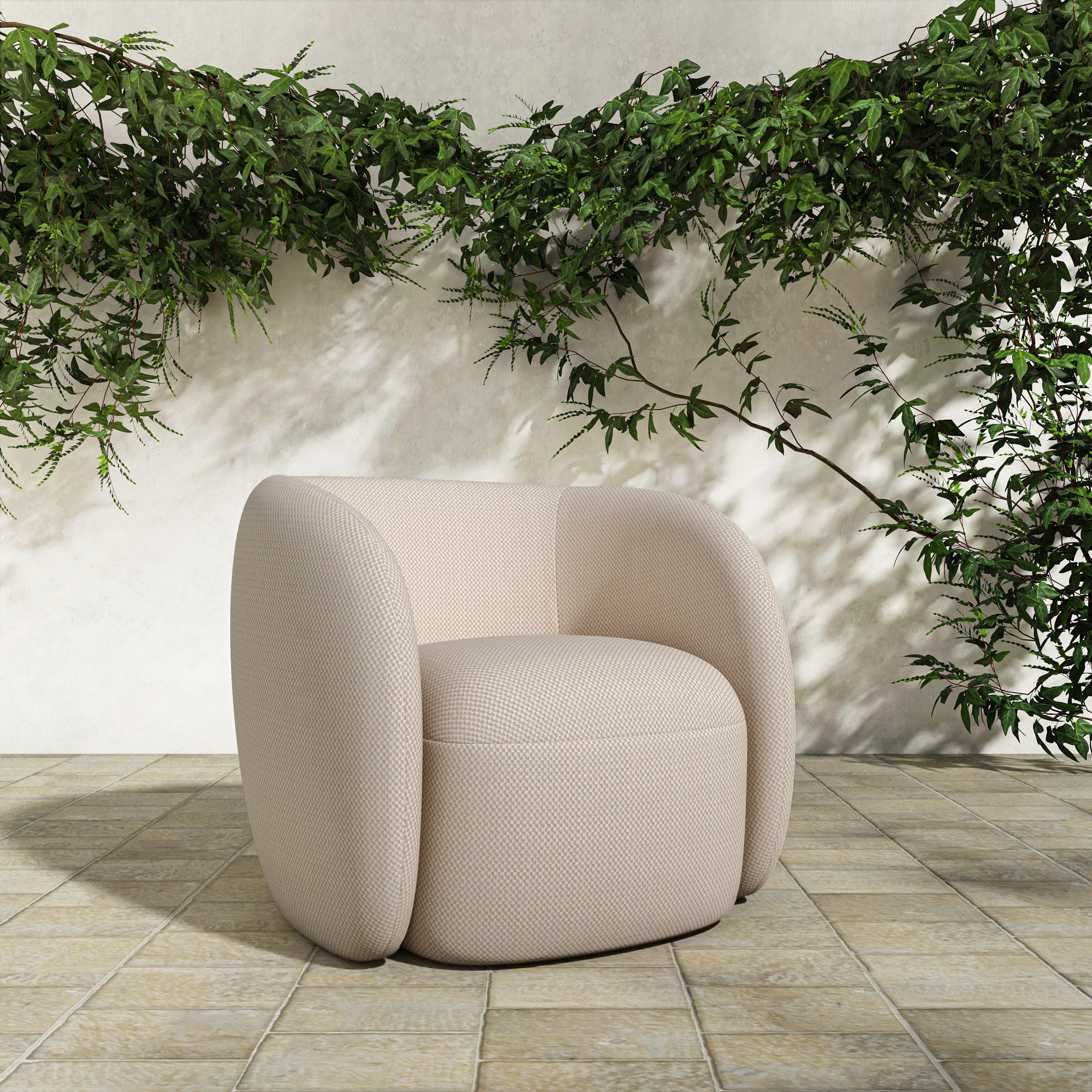 Rae Outdoor Accent Chair Beige Check - 1630Living
