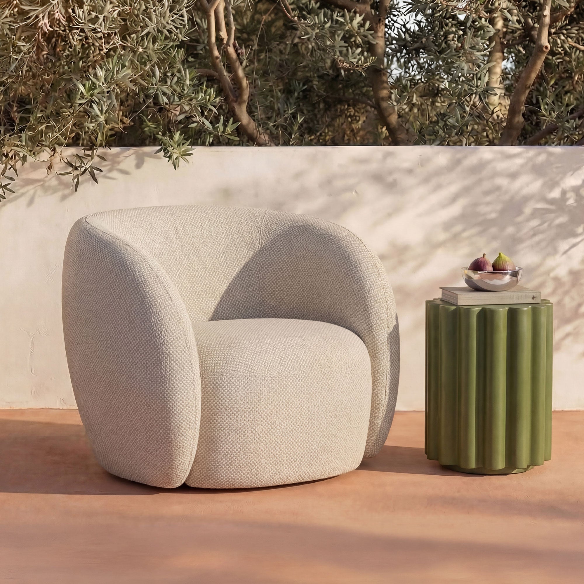 Rae Outdoor Accent Chair Beige Check - 1630Living