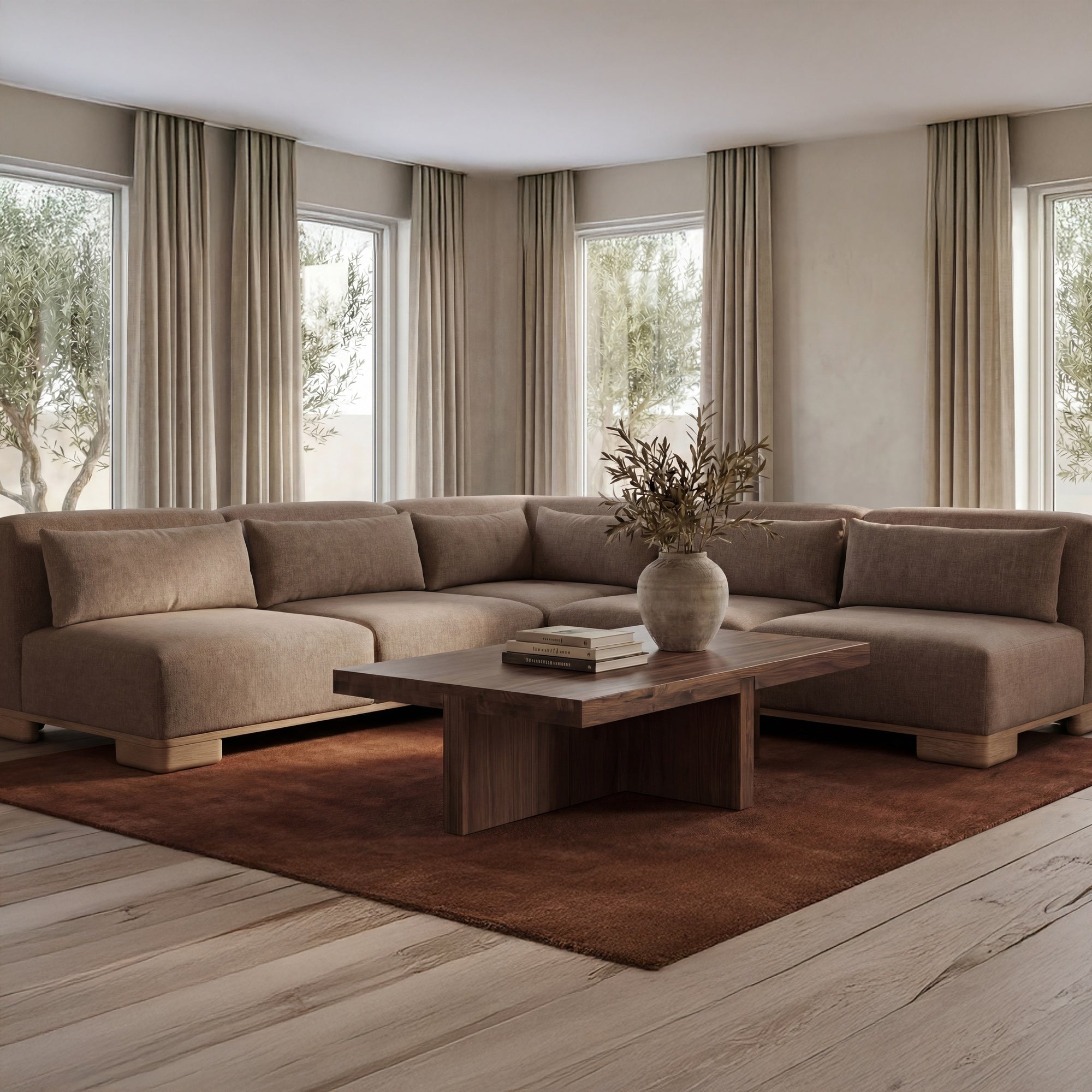 June Sofa Dark Brown - 1630Living