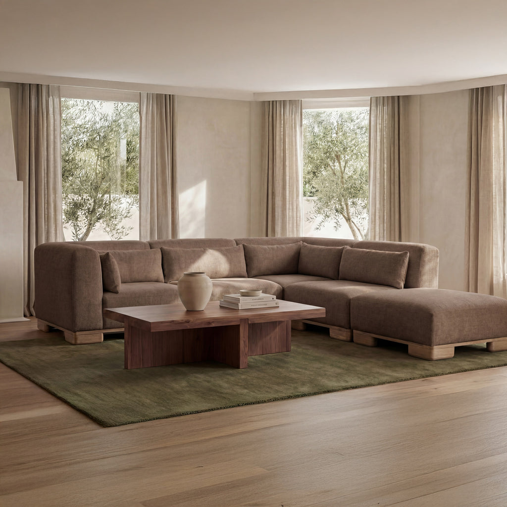 June Ottoman Dark Brown - 1630Living