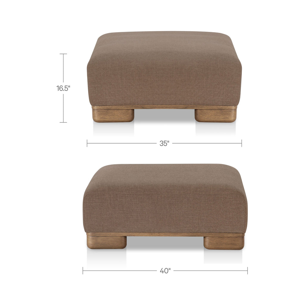 June Ottoman Dark Brown - 1630Living