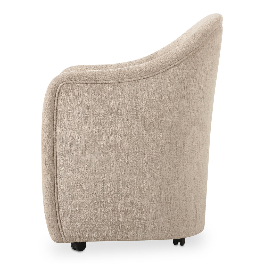 Drava Rolling Dining Chair Beige - 1630Living