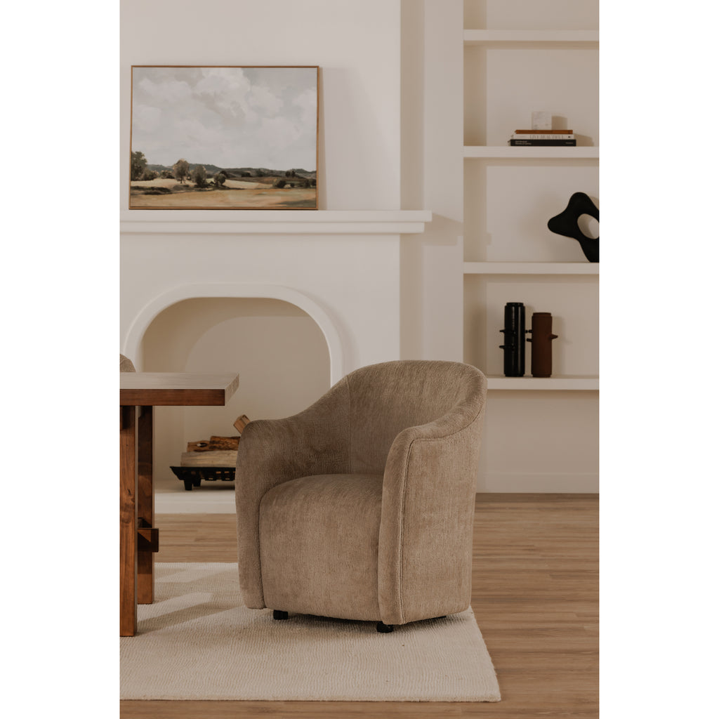 Drava Rolling Dining Chair Beige - 1630Living