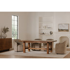 Drava Rolling Dining Chair Beige - 1630Living