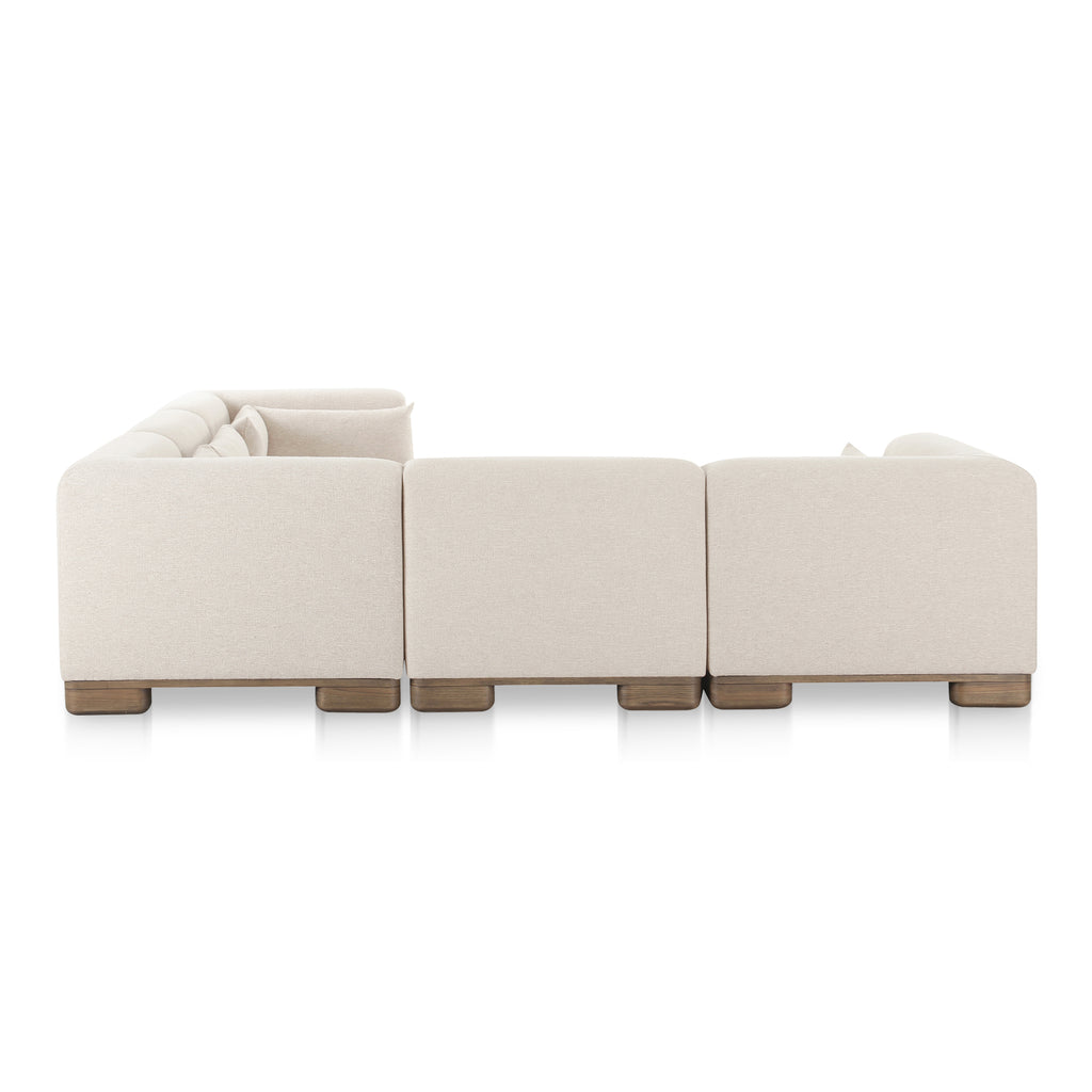 June Classic L - Shaped Modular Sectional Oatmeal - 1630Living
