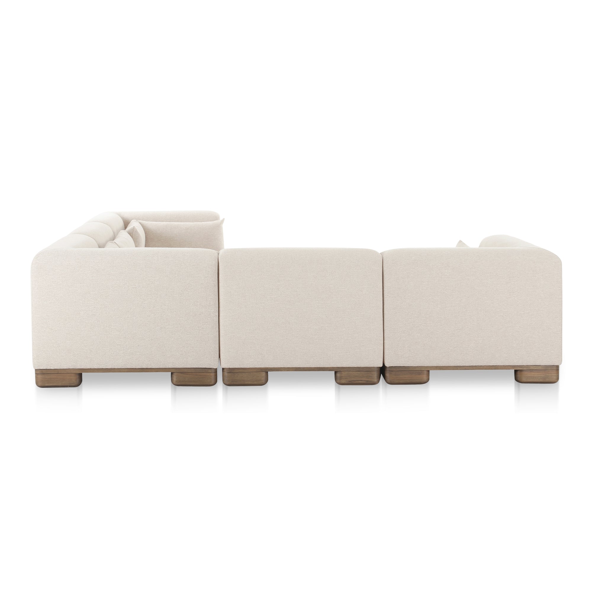 June Classic L - Shaped Modular Sectional Oatmeal - 1630Living