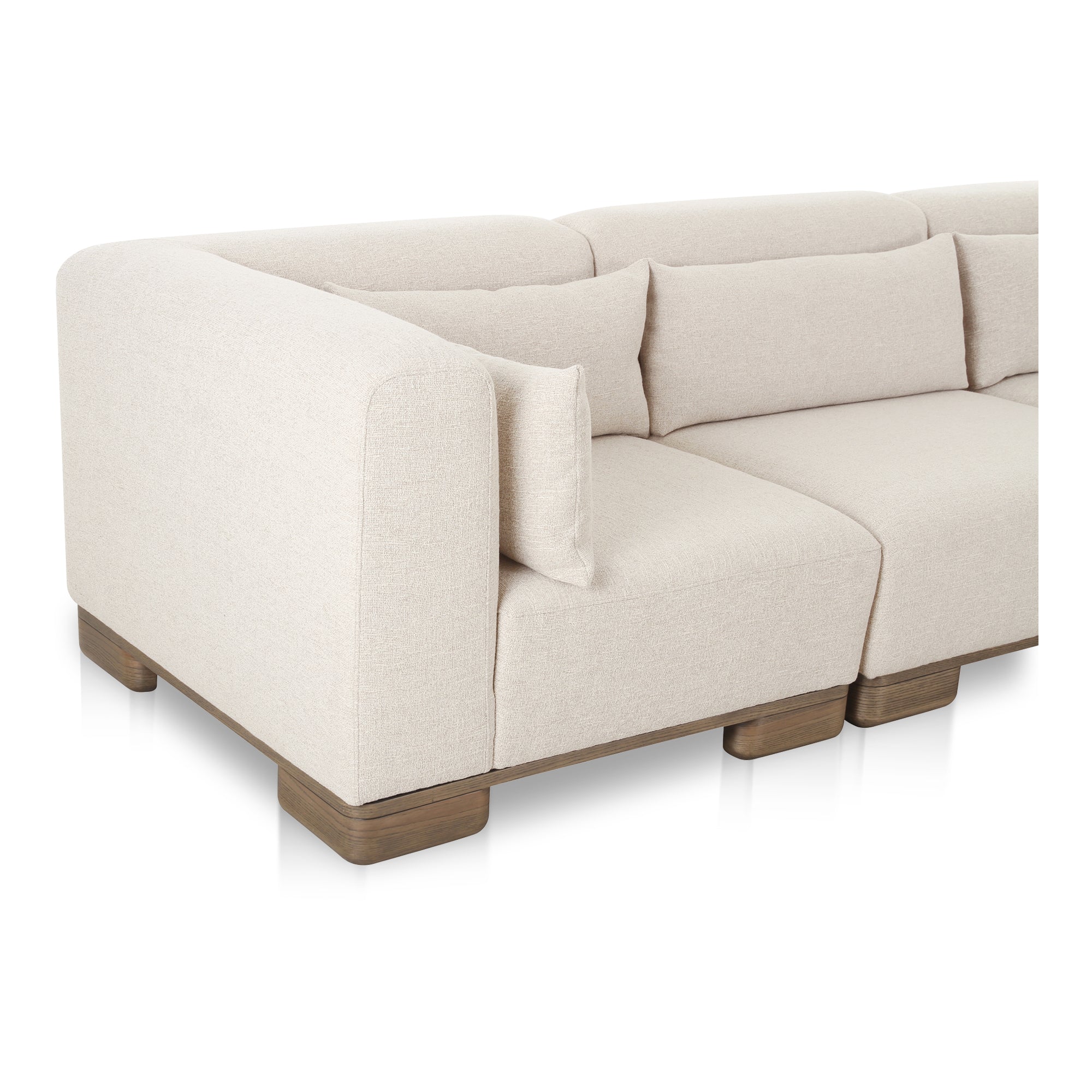 June Classic L - Shaped Modular Sectional Oatmeal - 1630Living