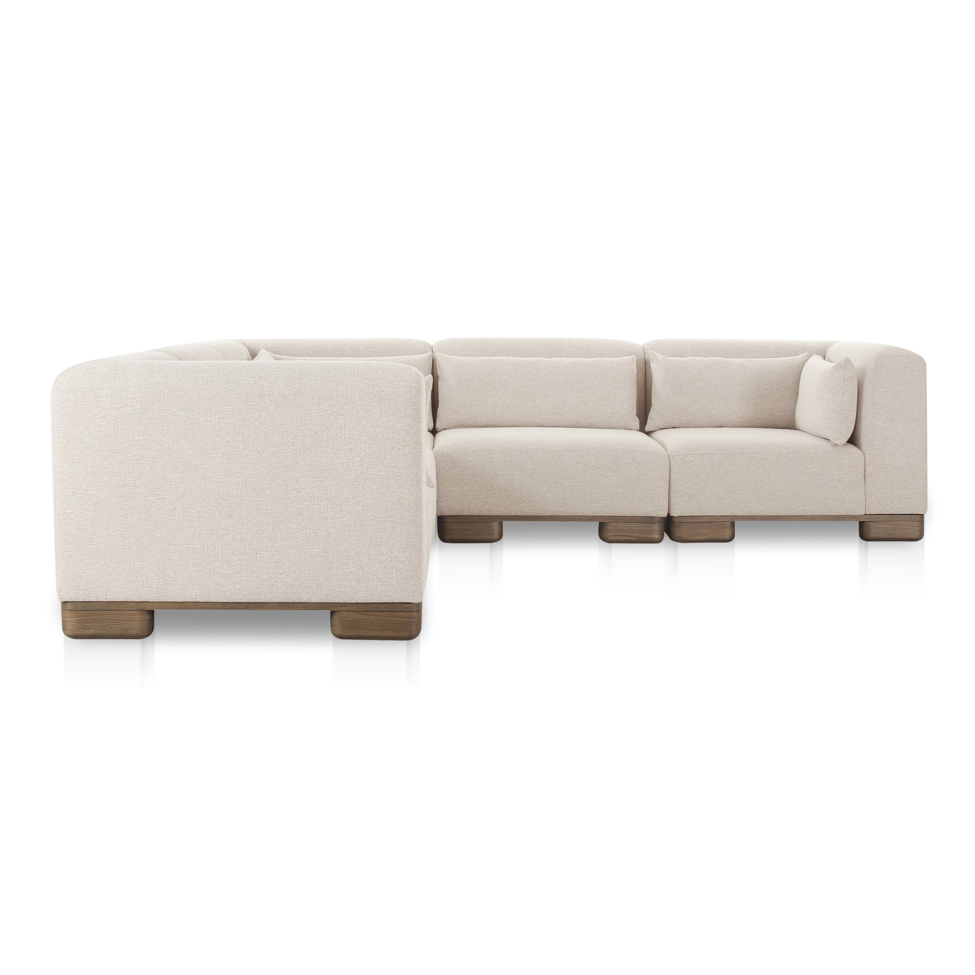 June Classic L - Shaped Modular Sectional Oatmeal - 1630Living