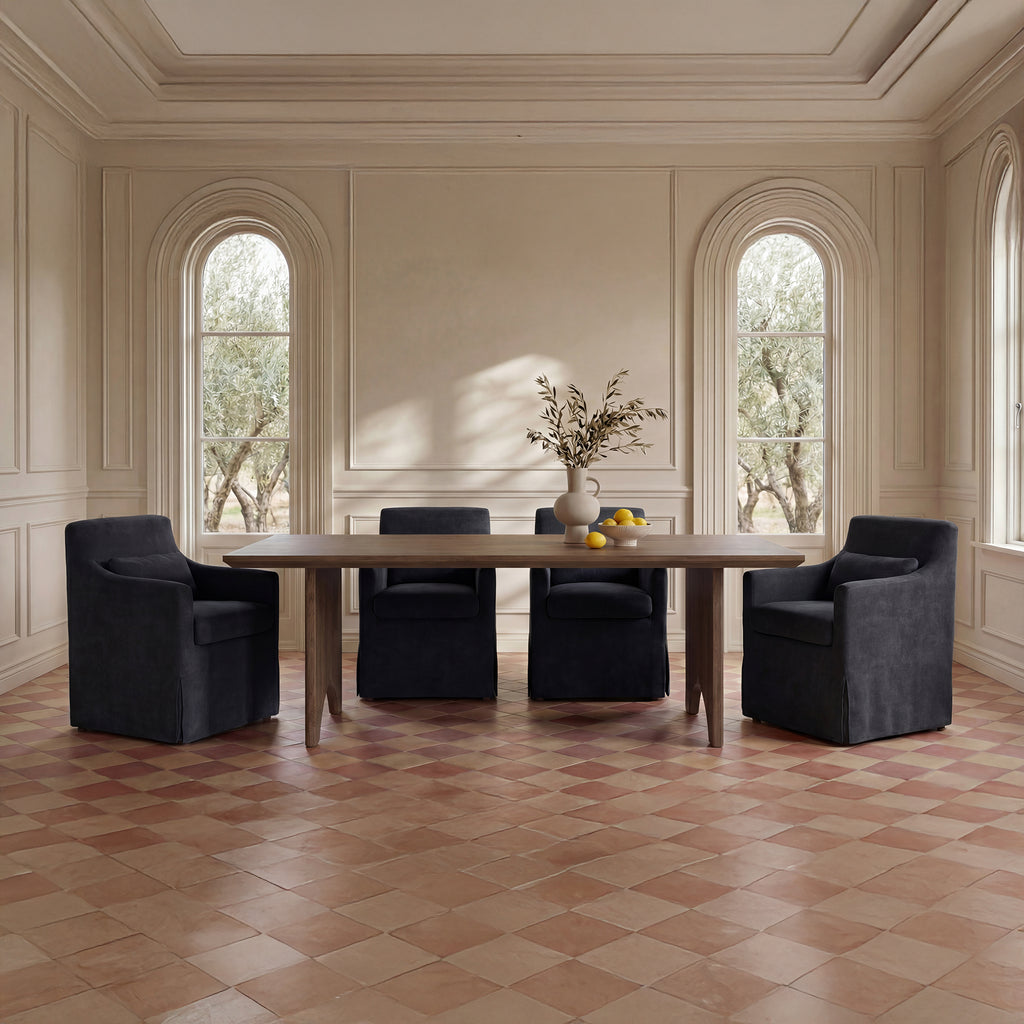 Lydia Slipcover Dining Chair Black - 1630Living