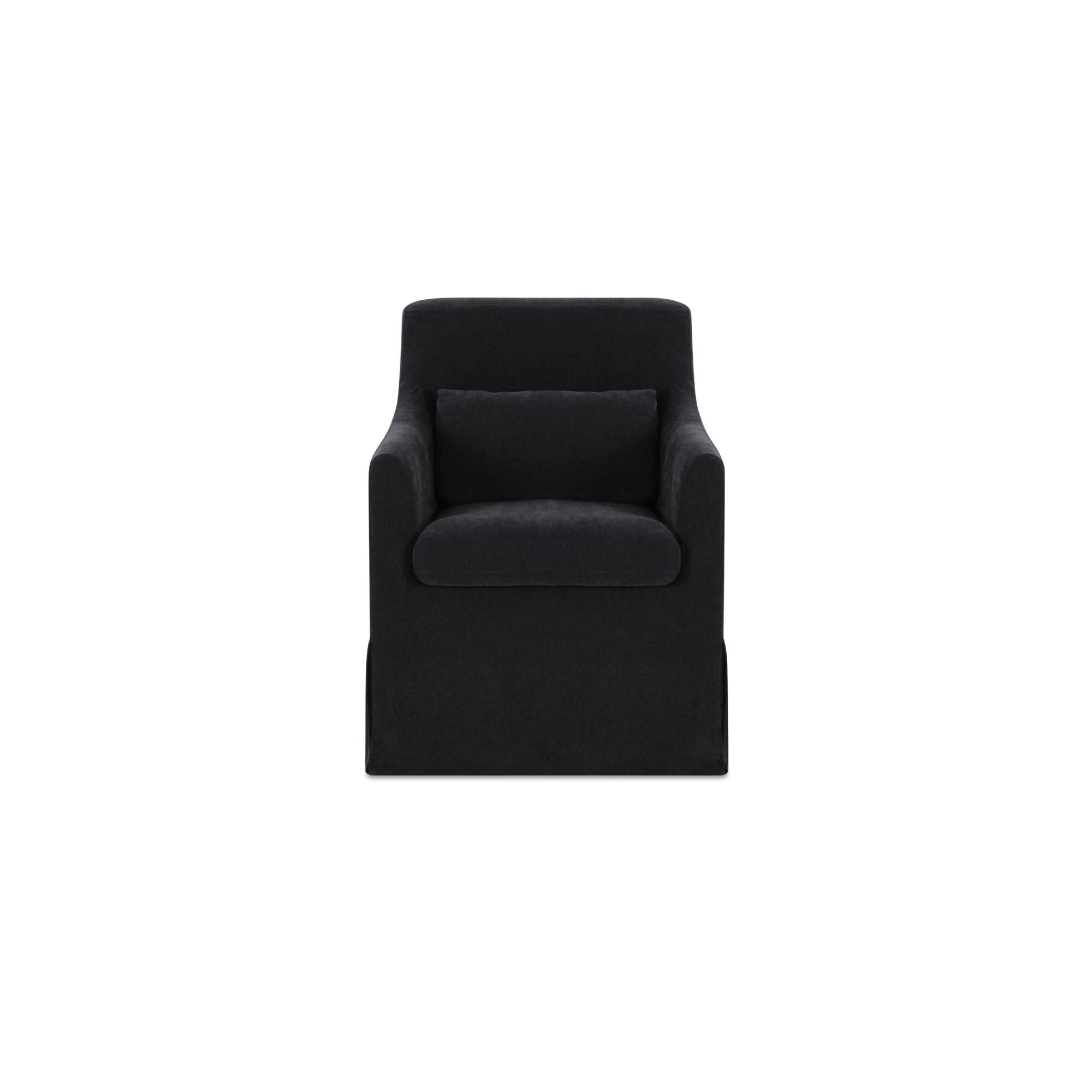 Lydia Slipcover Dining Chair Black - 1630Living