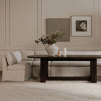 Fable Slipcover Dining Banquette L - Shape Beige 125.5 in. - 1630Living