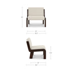 Edie Accent Chair Flecked Ivory - 1630Living