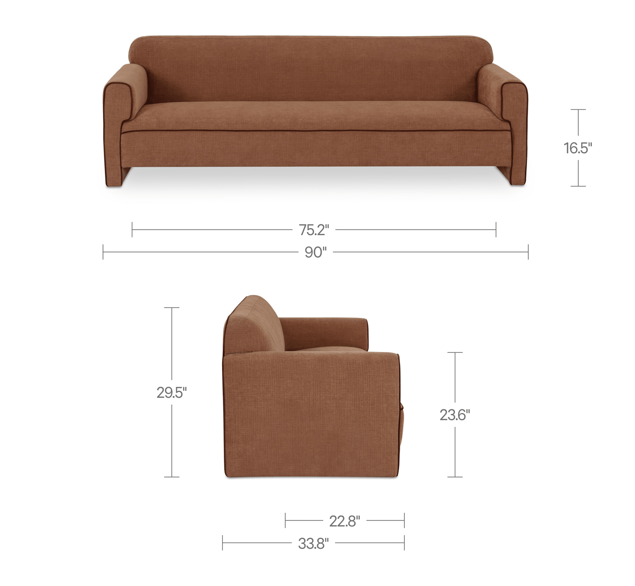Leo Sofa Light Brown - 1630Living