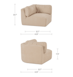 Matina Corner Chair Oatmeal - 1630Living