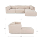 Matina Lounge Modular Sectional Oatmeal - 1630Living