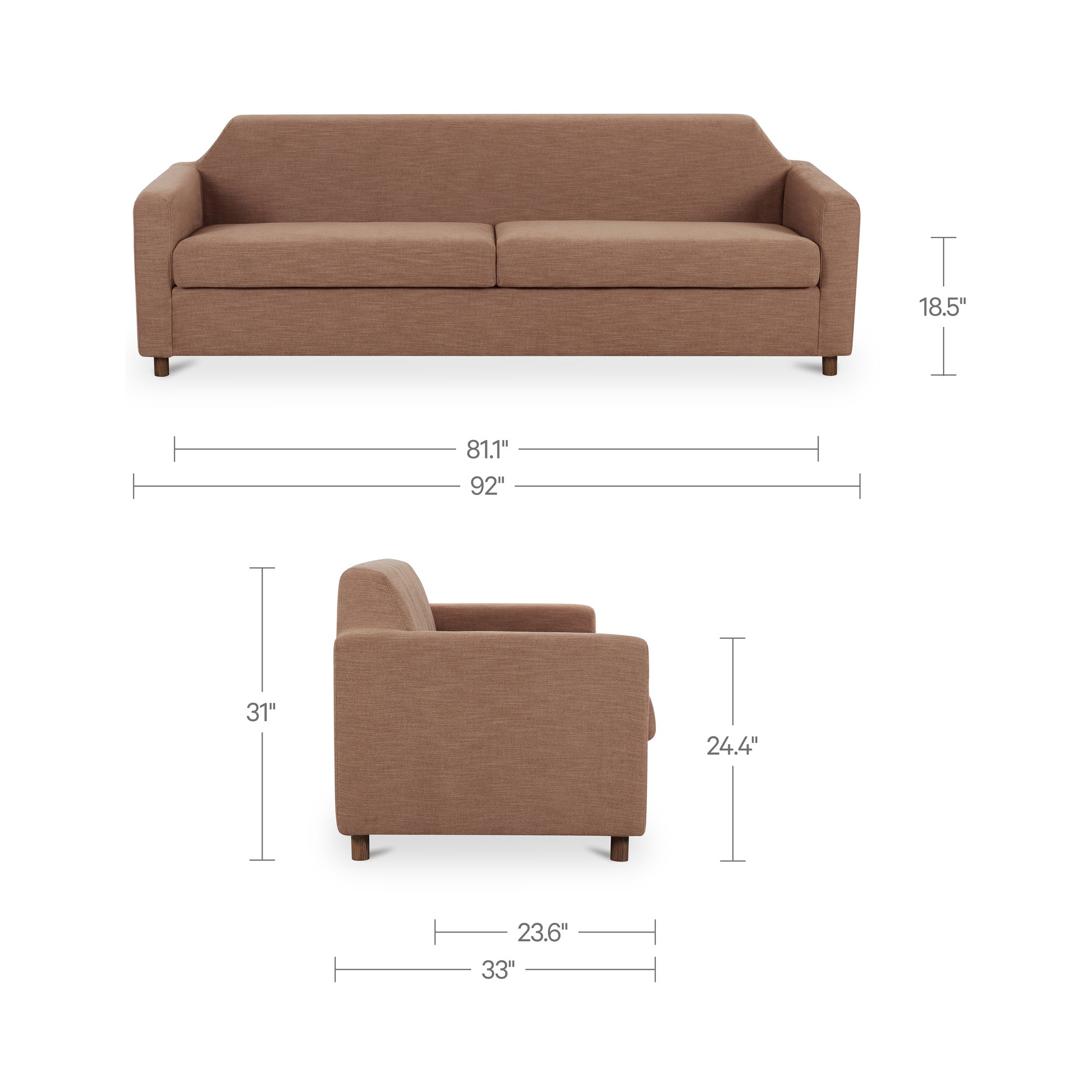 Finch Sofa Washed Pink - 1630Living