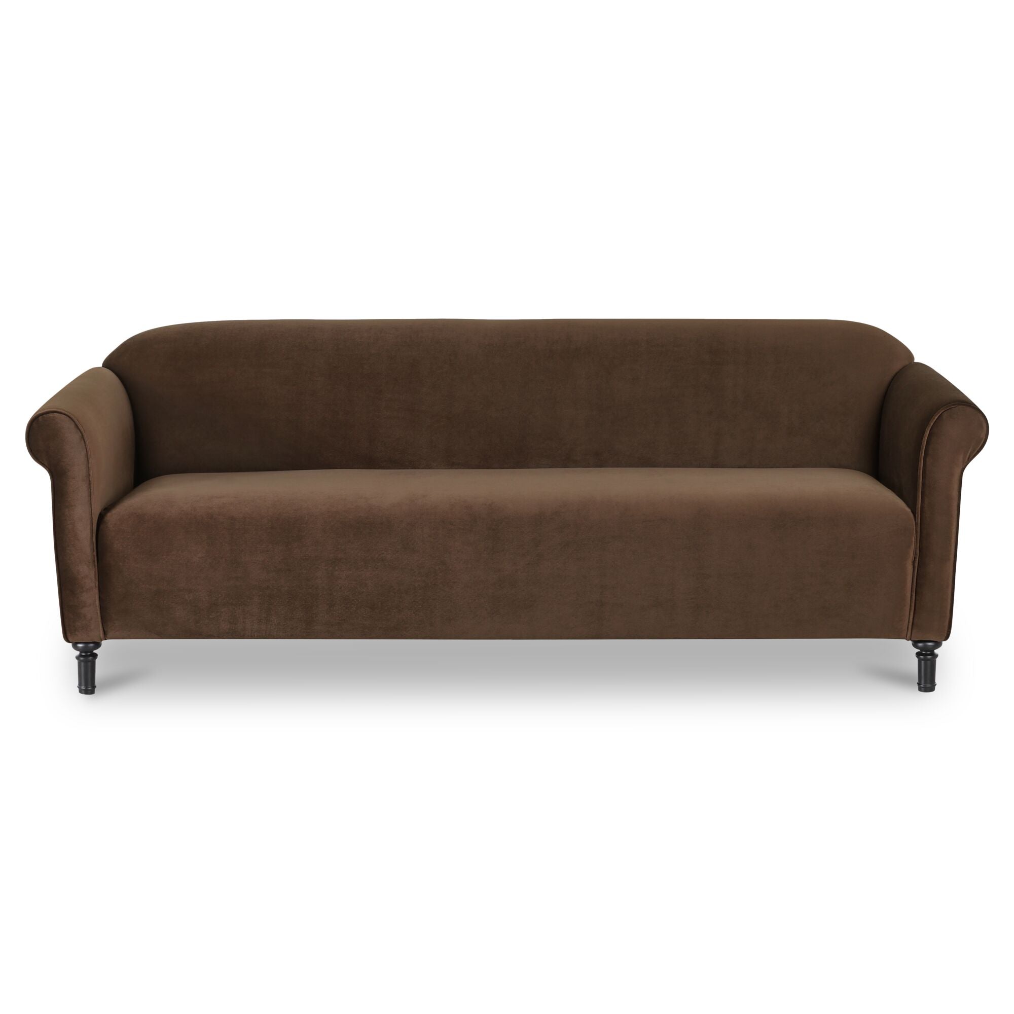 Harmony Sofa Dark Brown Faux Mohair - 1630Living
