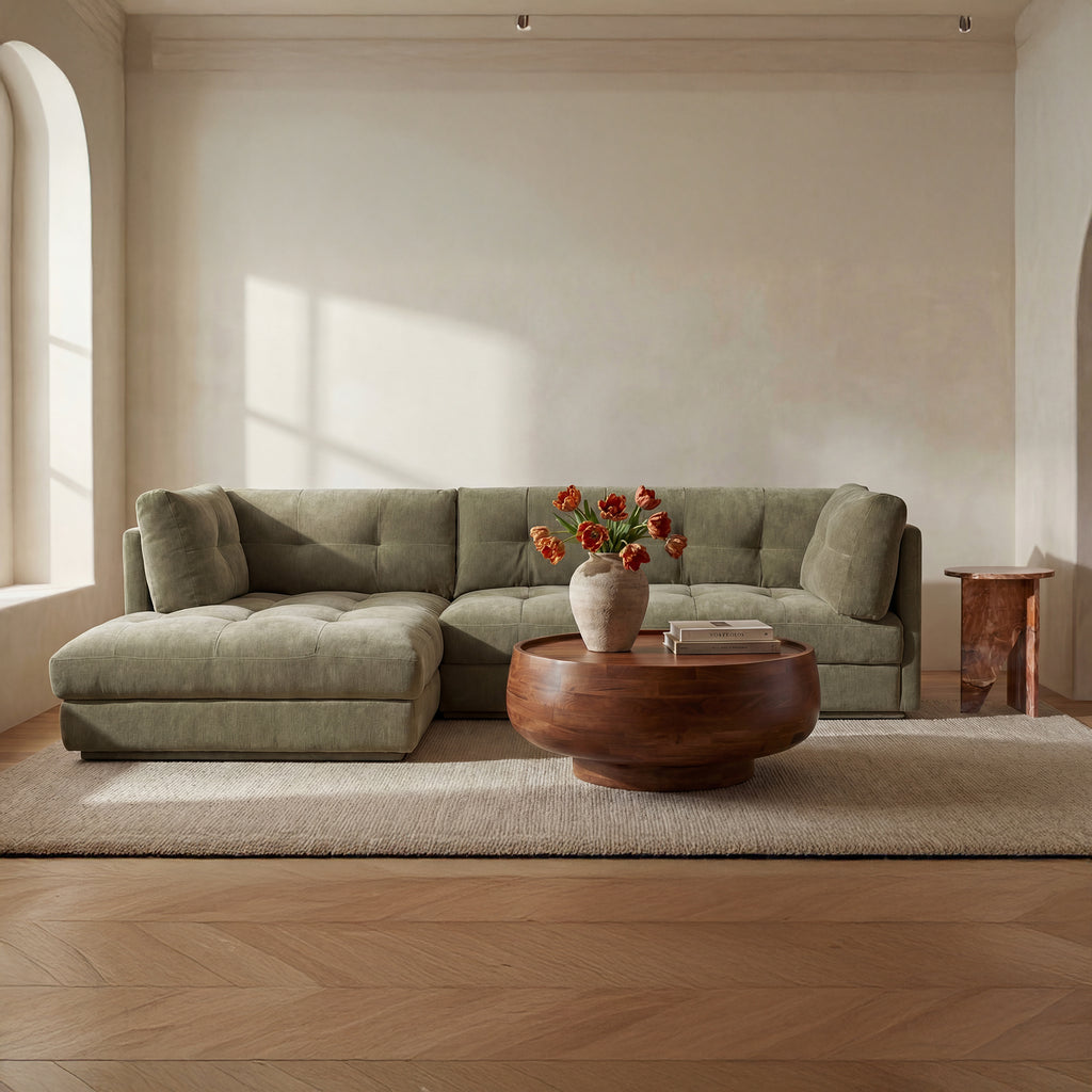 Mischa Left Sectional Sage Green - 1630Living