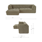 Mischa Left Sectional Sage Green - 1630Living