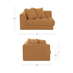 Davie Left Arm Facing Chair Golden Yellow - 1630Living