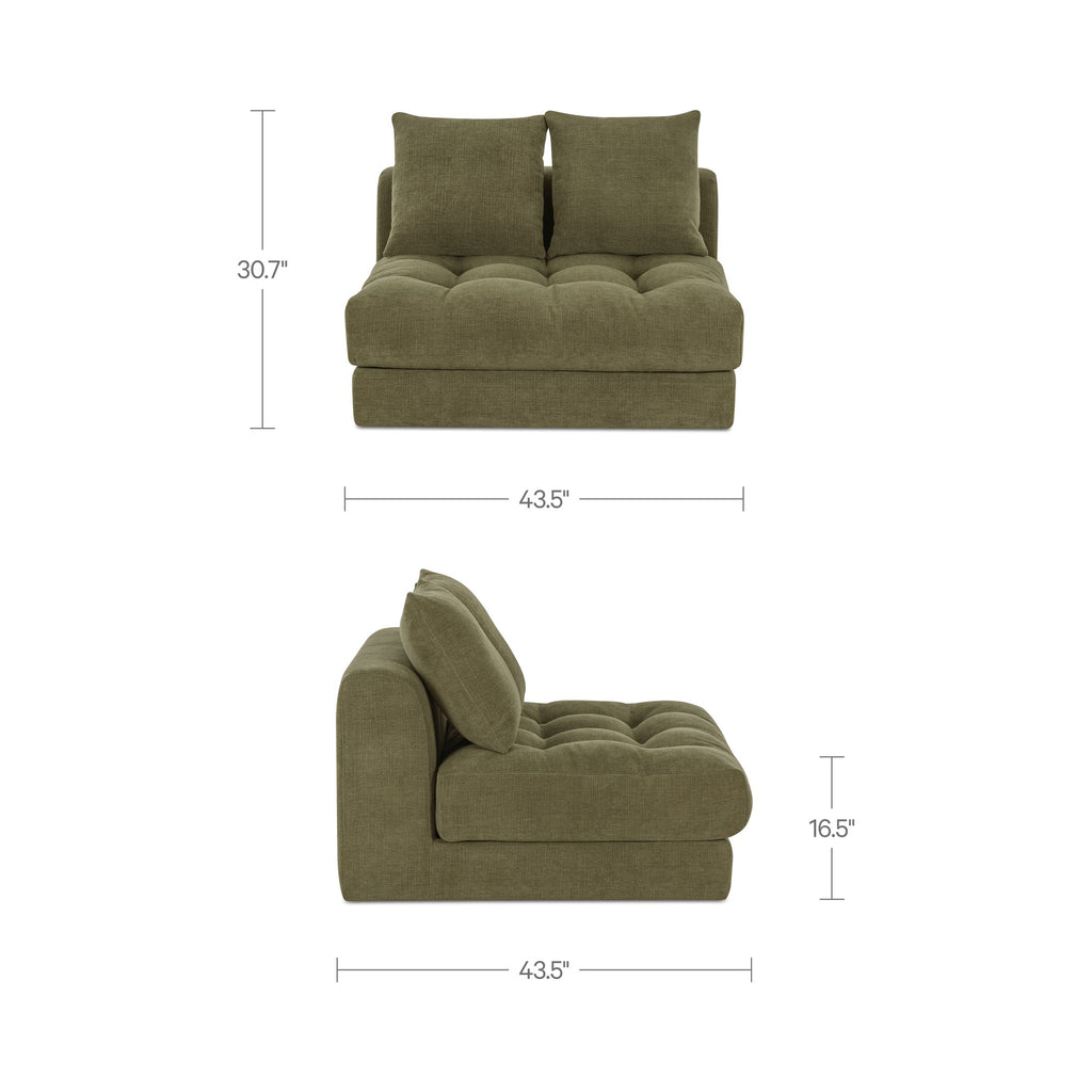 Davie Slipper Chair Olive - 1630Living