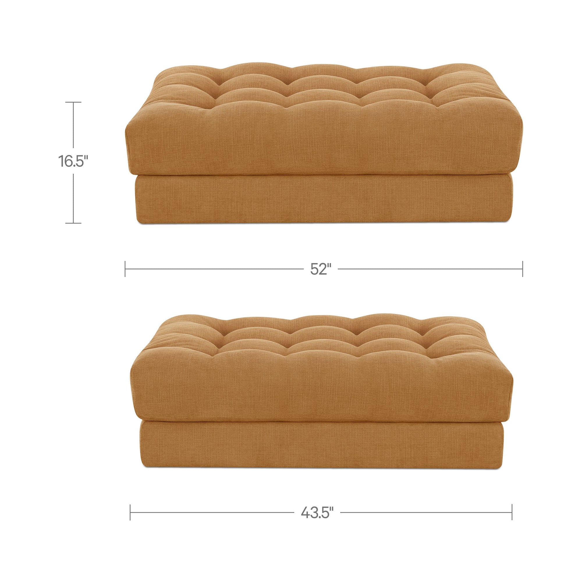 Davie Ottoman Golden Yellow - 1630Living