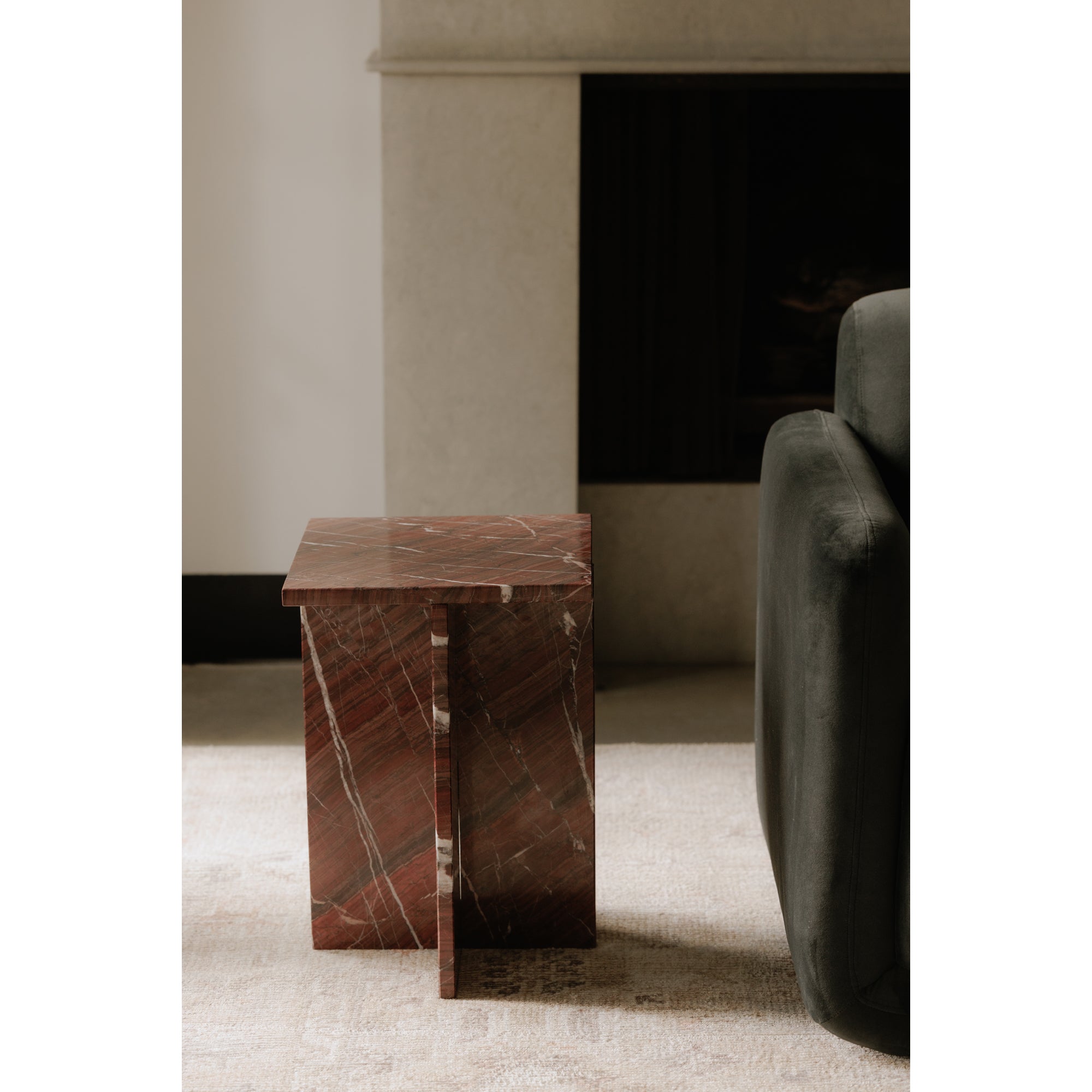 Blair Accent Table Rosso Levanto Marble - 1630Living