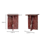 Blair Accent Table Rosso Levanto Marble - 1630Living