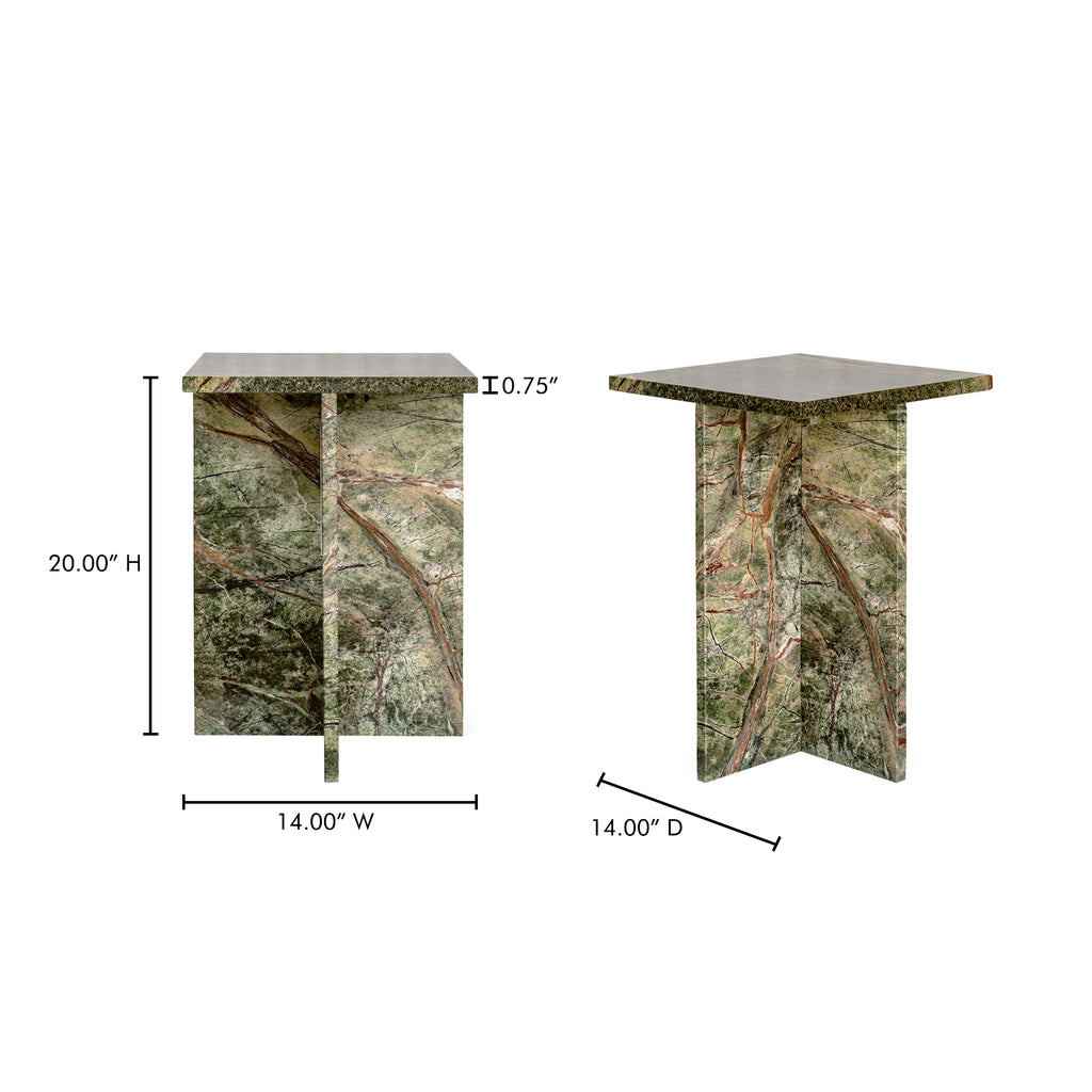 Blair Accent Table Rainforest Green Marble - 1630Living