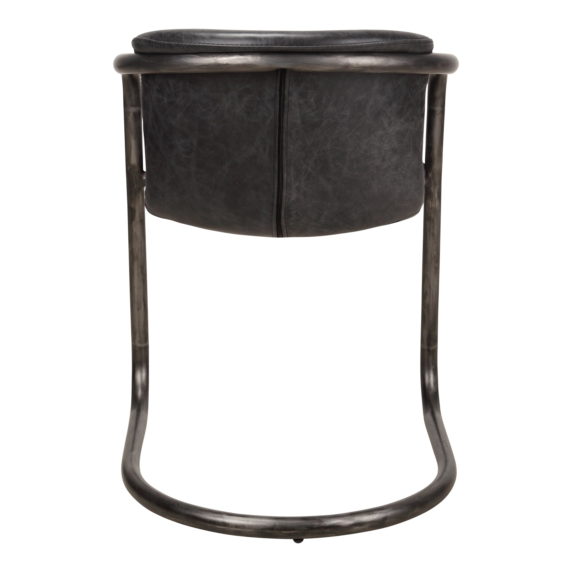 Freeman Dining Chair Onyx Black Leather - Set Of Two - 1630Living