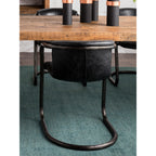 Freeman Dining Chair Onyx Black Leather - Set Of Two - 1630Living